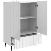vidaXL Sideboard Hochglanz Weiß 66 x 34,5 x 97 cm Holzwerkstoff