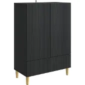 vidaXL Sideboard Schwarz 66 x 34,5 x 95 cm Holzwerkstoff