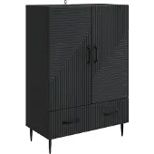 vidaXL Sideboard Schwarz 66 x 34,5 x 95 cm Holzwerkstoff