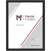 MendeFrames Holzrahmen Massivholz Museumsglas 20x25 cm Schwarz H300