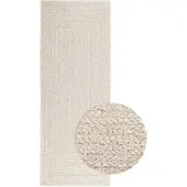 Syfax Teppich ZIZUR Creme 80x200 cm Jute-Optik Indoor und Outdoor