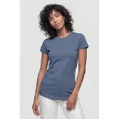 Alife & Kickin Rundhalsshirt , Damen, Gr. XL, blau (nightblau), 50% Viskose, 50% Baumwolle, Rundhals, Shirts Rundhalsshirt, leichtes T-Shirt aus Materialmix mit Rundhals und Modal