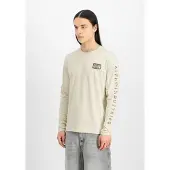 Alpha industries Longsleeve "Camo Sleeve Longsleeve", Herren, Gr. L, weiß (vintage weiß), Obermaterial: 100% Baumwolle, Shirts Longsleeve