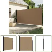 The Living Store Seitenmarkise Ausziehbar Taupe 220x600 cm
