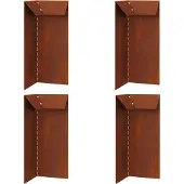 Syfax Schneckenzaun 4 pcs Rostig 10 x 10 x 25 cm Wetterfeststahl