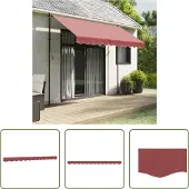 The Living Store Markisenvolant Burgunderrot 3 m