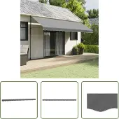 The Living Store Markisenvolant Anthrazit Gestreift 5 m