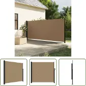 The Living Store Seitenmarkise Ausziehbar Taupe 180x300 cm