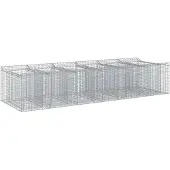 vidaXL Gabionen-Hochbeet 2 stk. 300 x 100 x 60 cm Verzinkter Stahl
