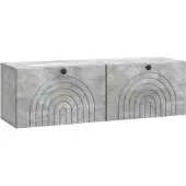 Syfax Wandmontierter TV-Schrank Betongrau 98 x 31 x 30 cm