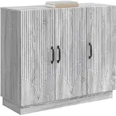 Syfax Sideboard Graues Sonoma 89 x 34,5 x 77 cm Holzwerkstoff