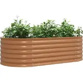 vidaXL Hochbeet Braun 160 x 80 x 44 cm Stahl