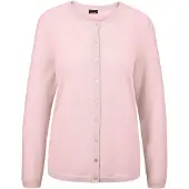Goldner Strickjacke "Eleganter Herbstcardigan mit Rundhals", Damen, Gr. 48, rosa (puder), Obermaterial: 100% Kaschmir WS., eng normales Bündchen, Strickjacken Strickjacke, Ohne