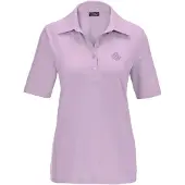 Goldner Poloshirt "Kurzgröße Baumwollshirt mit Polokragen", Damen, Gr. 25, lila (flieder), Obermaterial: 95% Baumwolle CO. 5% Elasthan EL., Tubular, Shirts Poloshirt, Tonige Knöpfe in Perlmuttoptik