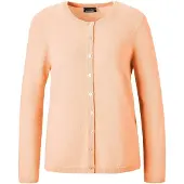 Goldner Strickjacke "Kurzgröße Eleganter Herbstcardigan mit Rundhals" Ohne