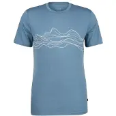 Stoic - Merino155 LaholmSt. Print T-Shirt Lines - Merinoshirt Gr 3XL blau
