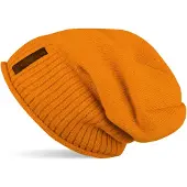 StyleBREAKER Strickmütze "Feinstrick Beanie mit Teddyfleece", Herren, gelb (curry), 100% Viskose CV., Modisch, Mützen Strickmütze