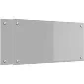 vidaXL Küchenrückwand 2 stk. Hellgrau 80 x 40 cm Gehärtetes Glas