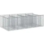 vidaXL Gabionen-Hochbeet 2 stk. 200 x 100 x 60 cm Verzinkter Stahl