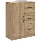 Syfax Sideboard Artisan-Eiche 66 x 34,5 x 87 cm Holzwerkstoff