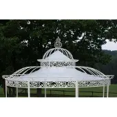 CLP Dach für Luxus Pavillon Romantik (Durchmesser: 350 oder 500 cm), Wasserdichte PVC Plane, Farbe: weiß, Größe: Ø 500 cm