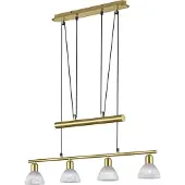 TRIO LEUCHTEN LED Pendelleuchte "LEVISTO", grau (messingfarben), 4, Leuchten, LED Hängelampe, LED Hängeleuchte, LED Pendelleuchte