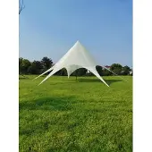 CLP Sternzelt 14M | XL-Sternzelt Für Den Garten I Event-Zelt Mit 14 Meter Durchmesser I Überdachten Zeltfläche Von Ca. 40 M² I In Vielen Farben, Farbe: creme
