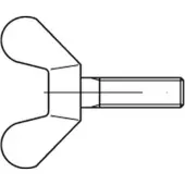 Reyher DIN 316 - Messing - M 8x20 - Flügelschrauben deutsche Form