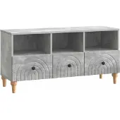 Syfax TV-Schränk 102 x 34,5 x 50 cm Betongrau Holzwerkstoff