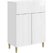 vidaXL Sideboard Hochglanz Weiß 66 x 34,5 x 90 cm Holzwerkstoff