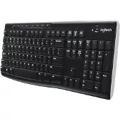 Logitech K270, Volle Größe (100%), Kabellos, RF Wireless, AZERTY, Schwarz