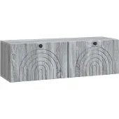 Syfax Wandmontierter TV-Schrank Graues Sonoma 98 x 31 x 30 cm