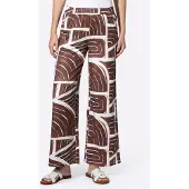 HEINE Webhose , Damen, Gr. 48, Normalgrößen, braun (schoko, ecru, bedruckt), 95% Polyester, 5% Elasthan, bedruckt, gemustert, mehrfarbig, Hosen Webhose