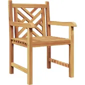 Syfax Gartenstuhl 2 stk. Massivholz Teak