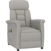 Syfax Massagesessel Hellgrau 96,5 x 70,5 x 95 cm Mikrofaser