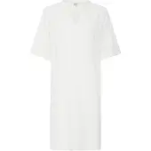 Oxmo Minikleid "Minikleid OXNInna Linen Mix", Damen, Gr. 42, N-Gr, beige (marshmallow), Obermaterial: 80% Viskose LENZING LenzingCV. 20% Leinen LI., Kleider Minikleid