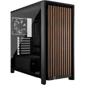 Corsair FRAME 4000D WOOD RS, Midi Tower, PC, Schwarz, Holz, Mini-ITX, micro ATX, ATX, EATX, Stahl, Holz, Kunststoff, Gaming