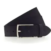 Mustang Ledergürtel "Landon", Herren, Gr. 110, blau (navy), Leder, genarbt, unifarben, Gürtel Ledergürtel, Genarbtes Vollleder mit Glanz, 3,5 cm
