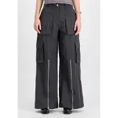 Alpha industries Cargohose "Zipped Leg Cargo Pants W", Damen, Gr. L, Normalgrößen, grau (vintage grau), Obermaterial: 100% Nylon, Hosen Cargohose