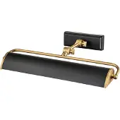 ELSTEAD Wandleuchte Winchfield, Breite 45 cm, schwarz/messing