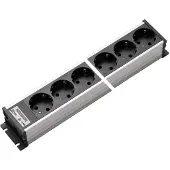 Kaiser Martin 10-Wege-Aluminium-Steckdosenleiste mit Jalousie (Europäische Steckdose) - 1302K10sw [10 Stück]