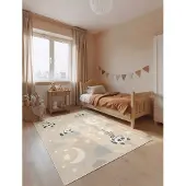 Hanse Home Kinderteppich "Dreamy Panda", beige (beige multifarben), B:120cm H:10mm L:170cm, Polypropylen, Teppiche, Kinderteppich, Pflegeleicht, Weich, Kinderzimmer, Spielteppich, Spielunterlage