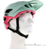 ABUS MTB-Helm Cliffhanger - Fahrradhelm für anspruchsvolle Trails - mit großen Lüftungsöffnungen & TriVider Riemensystem - für Damen und Herren - Mintgrün/Pink, Größe S (51-55 cm)