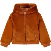vidaXL Kinder-Kapuzenjacke Kunstpelz Cognac 104
