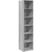 Syfax Highboard Grau Sonoma-Eiche 40x41x185 cm Holzwerkstoff