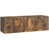 Syfax Wandmontierter TV-Schrank Geräucherte Eiche 98 x 31 x 30 cm