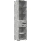 Syfax Highboard Betongrau 45x42,5x185 cm Holzwerkstoff