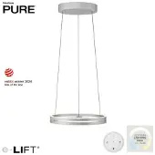 Neuhaus PURE LED-Hängeleuchte E-Loop, stone, Ø 50 cm, Aluminium, CCT