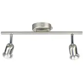 Nordlux Avenue 2-Schienen-Scheinwerfer, gebürsteter Stahl 2113180132