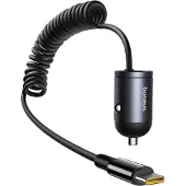 Baseus Tiny Star Mini, Auto, Zigarettenanzünder, 1 m, Schwarz